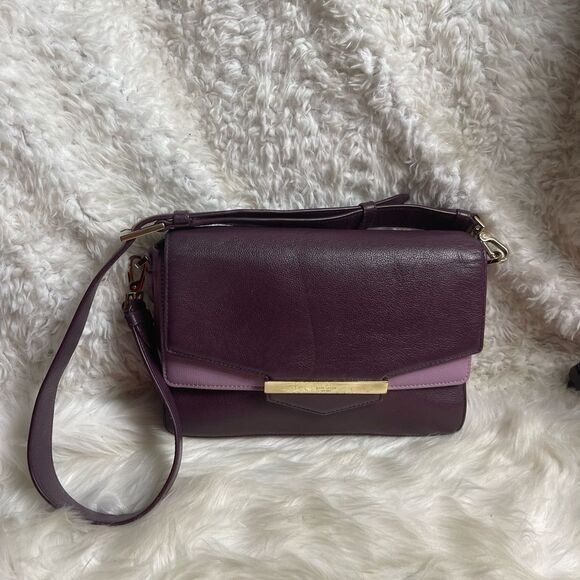 Kate Spade Carmel Court Kaela leather purple & lavender shoulder/ crossbody bag - Picture 5 of 16